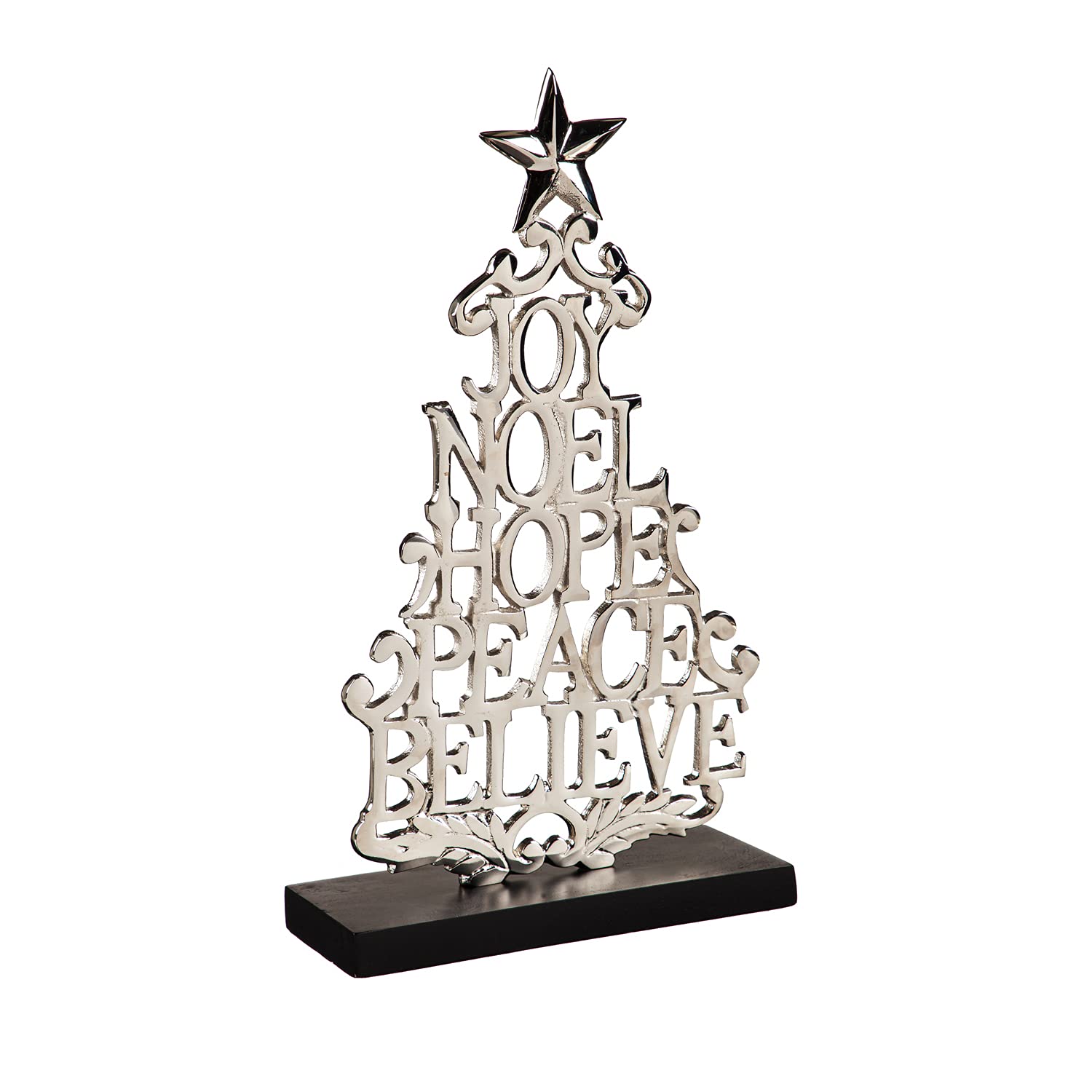 Elegant Cypress Home Metal Holiday Table Decor - Festive Christmas & Thanksgiving Centerpiece for Dining Room & Party Decorations
