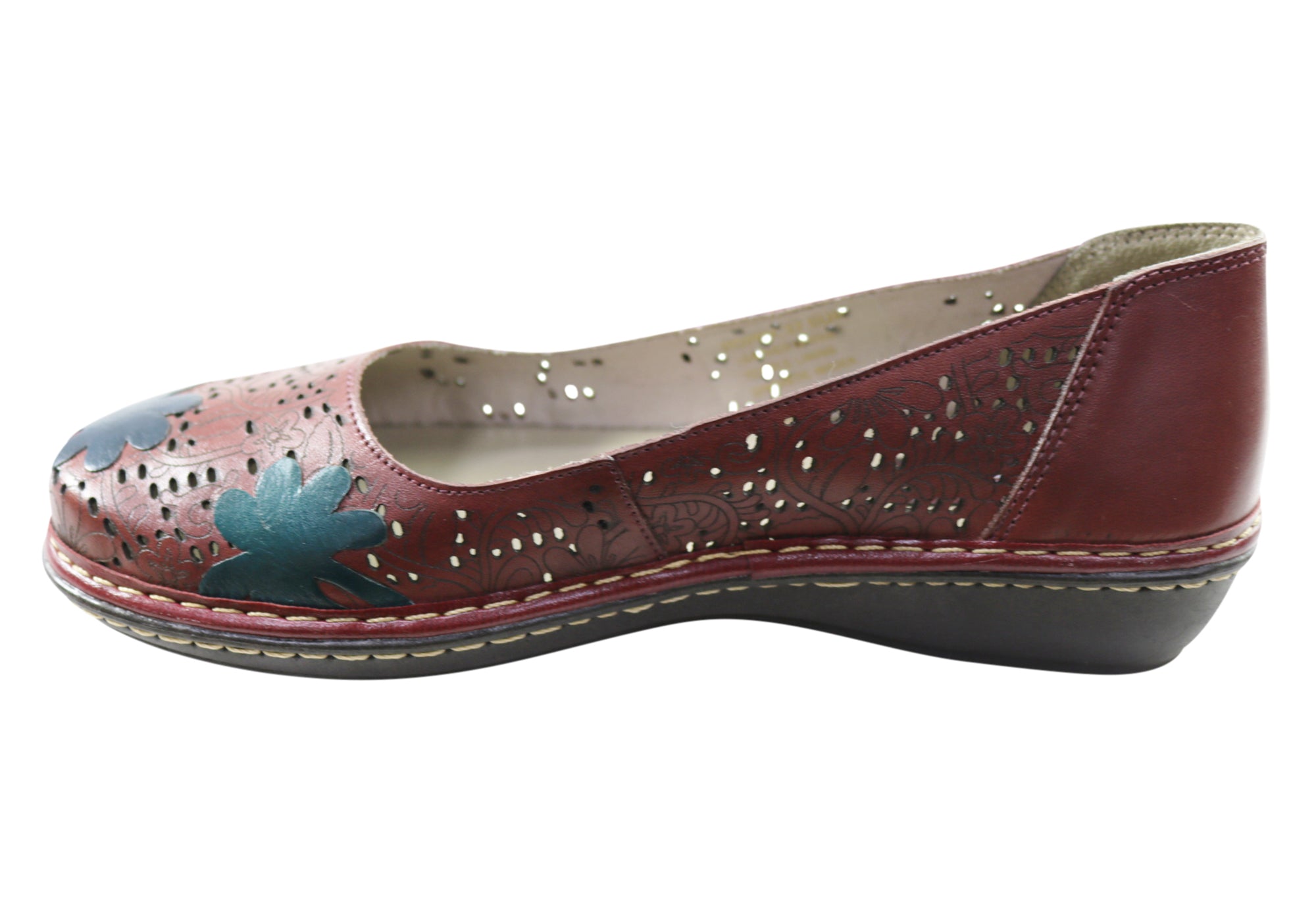 J Gean Poppy Women's Comfortable Leather Shoes - Handmade in Brazil - Stylish & Durable for Work, Travel & Everyday Wear