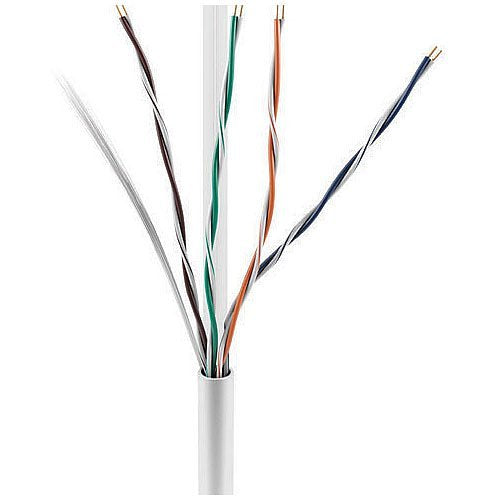 ADI PRO 0E CAT6PWH 1000ft Plenum Rated CAT6 Ethernet Cable - 23AWG 4-Pair Solid Bare Copper, Unshielded UTP, CMP/FT6 Certified, White (304.8m Reel in Box) - Ideal for In-Wall Installation, Data Centers & Office Networking