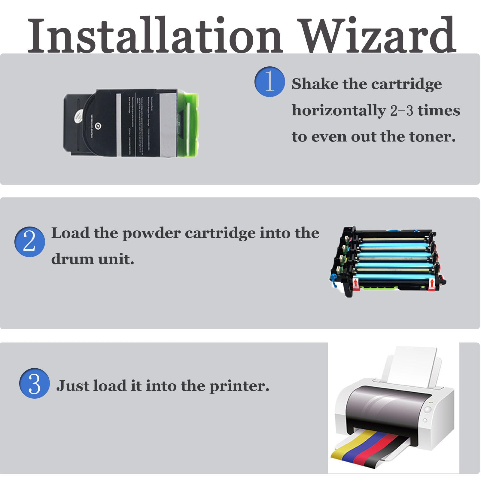 High Yield Replacement Drum Unit for Lexmark CS321 CS421 CS521 CS621 CS622 CX421 CX521 CX522 CX621 CX622 CX625 Printers - Compatible Imaging Drum Kit for Office & Home Printing