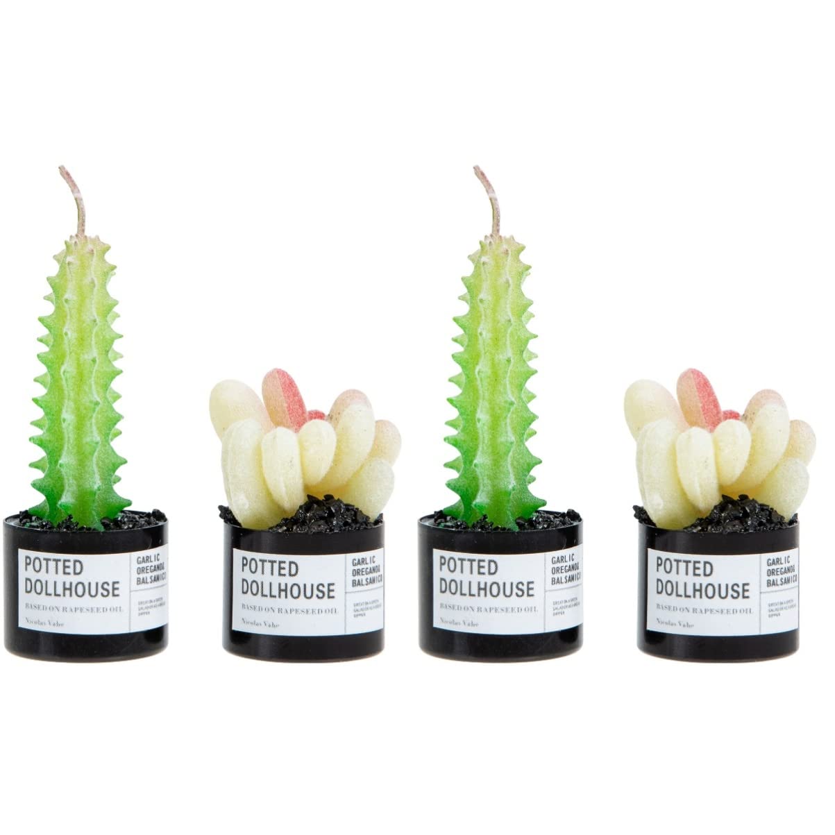 Yardwe 4-Piece Miniature Dollhouse Plants Set - Artificial Mini Potted Green Plants for Dollhouse Decor, DIY Crafts, Fairy Gardens & Home Decoration