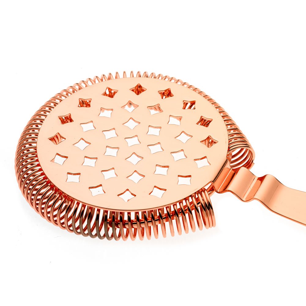 Barfly Classic Hawthorne Spring Bar Strainer - Copper Plated Cocktail Strainer for Mixing Drinks - Perfect for Home Bars, Cocktail Parties & Professional Bartenders
