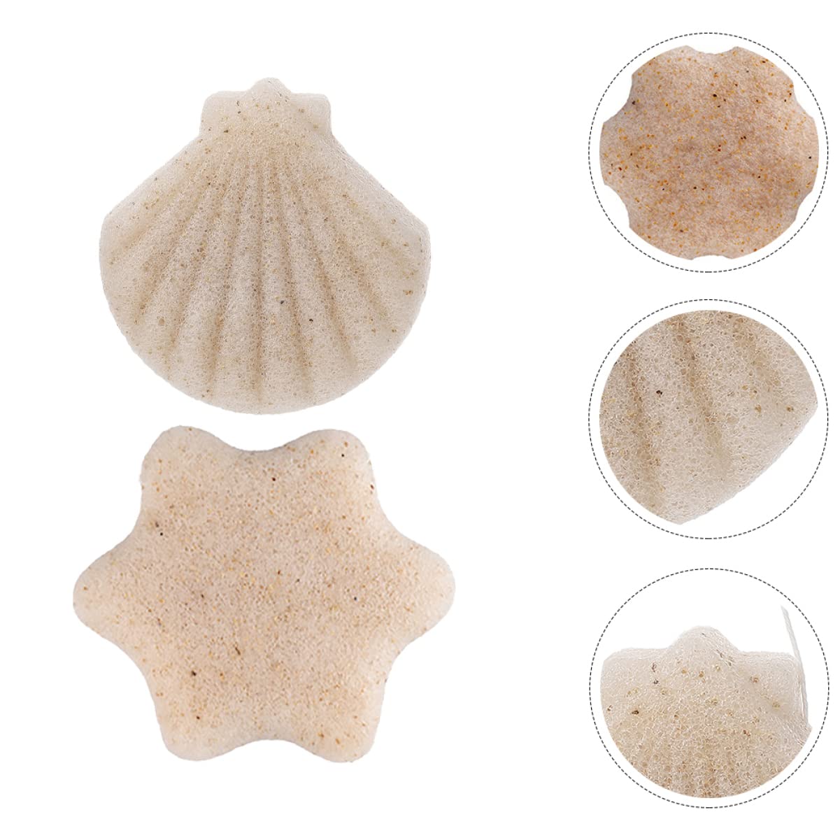 Beaupretty 4 Pack Facial Cleansing Sponges - Natural Makeup Remover Pads, Deep Cleansing & Exfoliating Cotton Puffs for Gentle Face Wash & Skin Care - Perfect for Daily Cleansing, Makeup Removal & Spa Routine