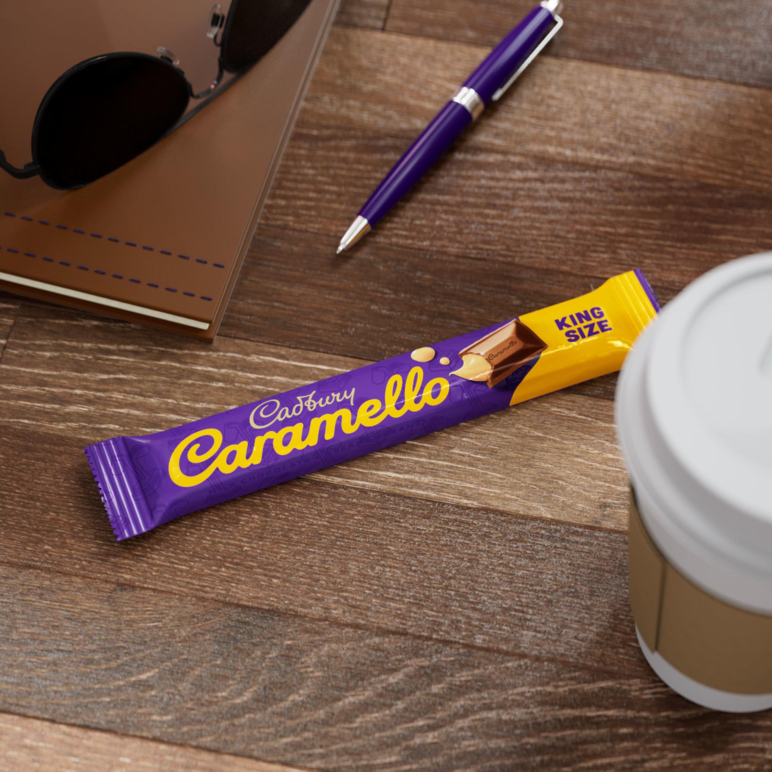 Cadbury Caramello Milk Chocolate Caramel Candy Bars - King Size 2.7oz (18 Count) - Perfect for Halloween Treats, Party Favors & Office Snacks
