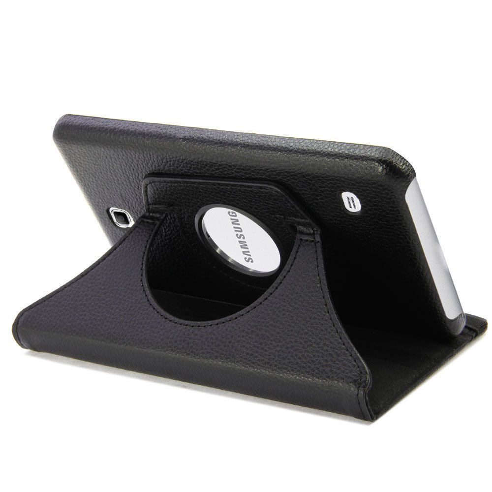 360-Degree Rotating Protective Case with Stand for Samsung Galaxy Tab 4 7-Inch - Black | Perfect for Home, Office & Travel Use (SFLY-TAB4-7-360-BLK)