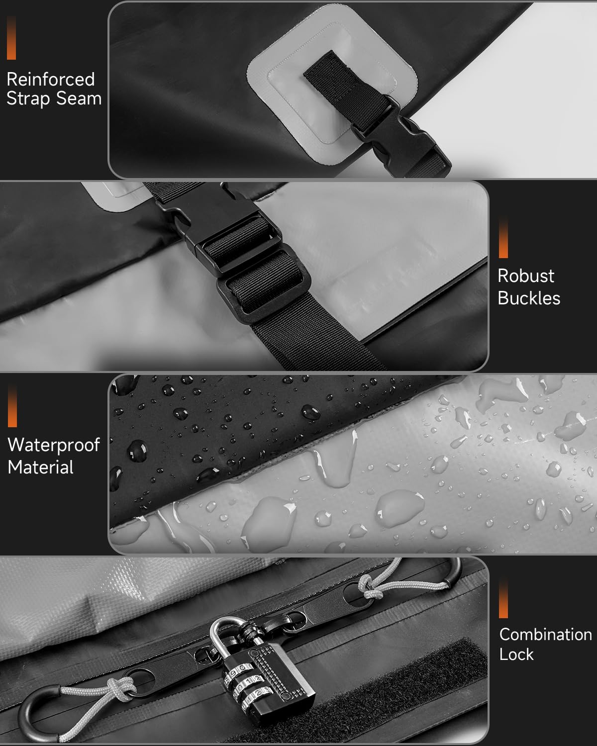 **30 Cubic Feet Car Rooftop Cargo Carrier Bag - Universal Soft-Shell Luggage Bag for All Vehicles (With/Without Racks) | Includes Luggage Lock, 2 Reinforced Straps, 6 Door Hooks & Anti-Slip Mat (Grey) - Perfect for Road Trips, Camping & Outdoor Adventures**
