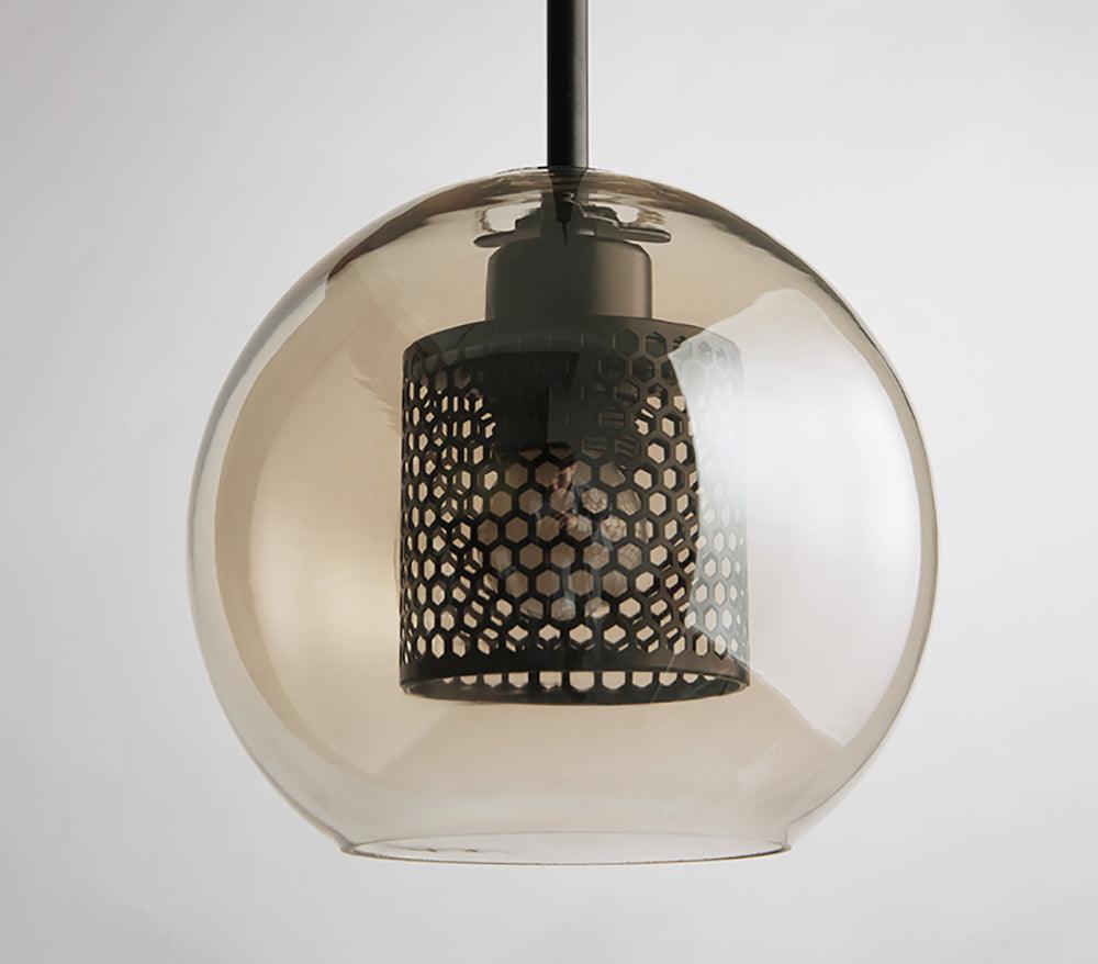 Chiswick Glass Pendant Light - Modern Hanging Ceiling Lamp for Kitchen Island, Dining Room & Bedroom Lighting - Elegant Home Decor Fixture