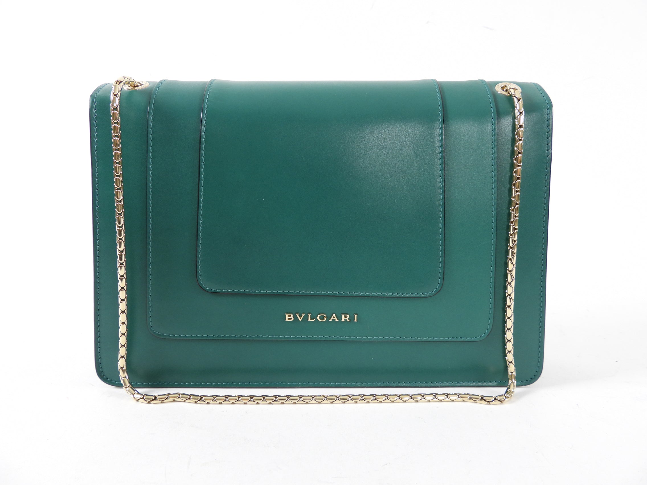 Bulgari Serpenti Forever Green Enamel Snake Shoulder Bag - Luxury Designer Handbag for Women, Perfect for Evening Parties & Special Occasions