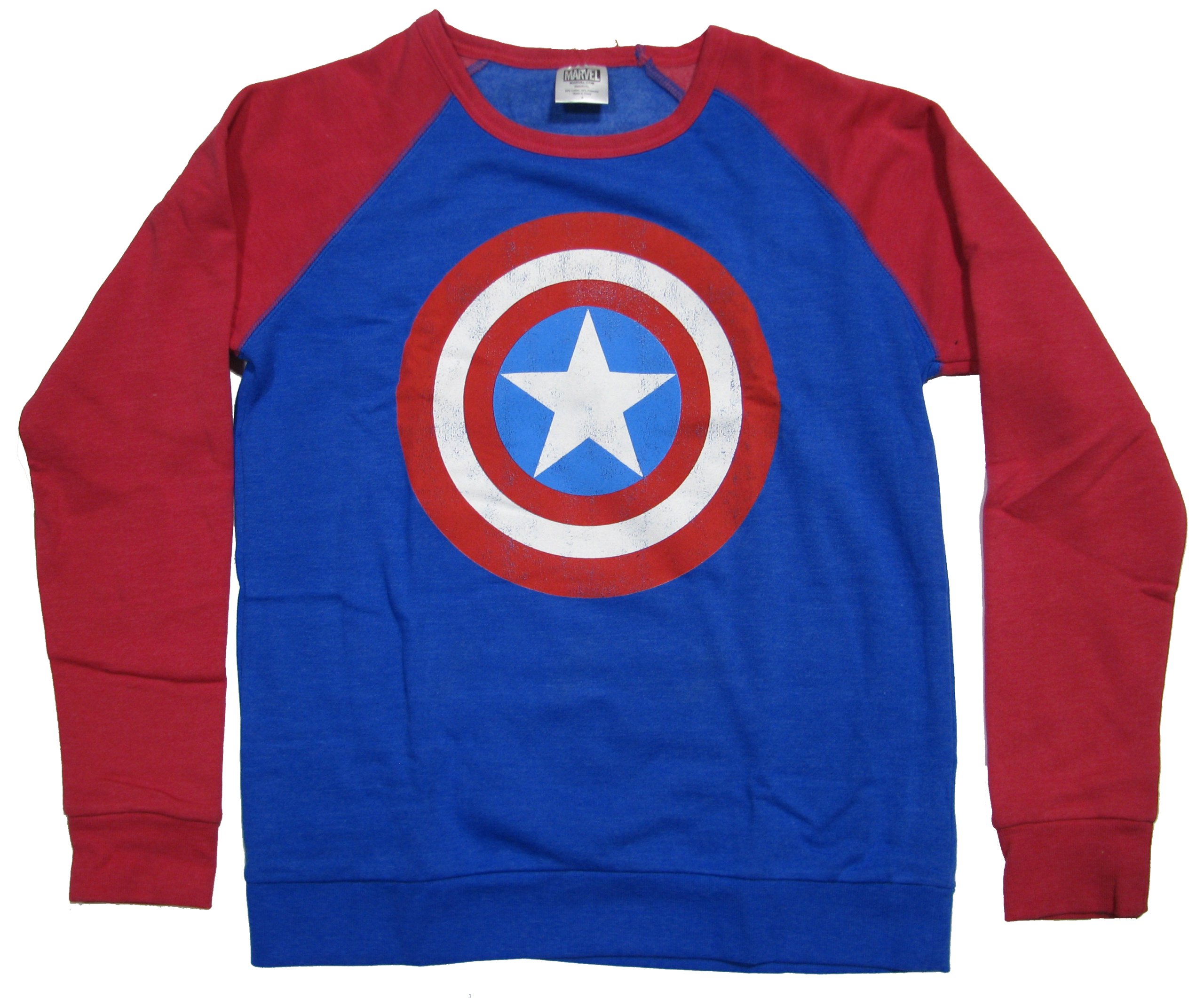 Captain America Color Block Crew Neck T-Shirt - XXL Size for Men | Superhero Graphic Tee for Casual Wear, Cosplay & Marvel Fan Gifts