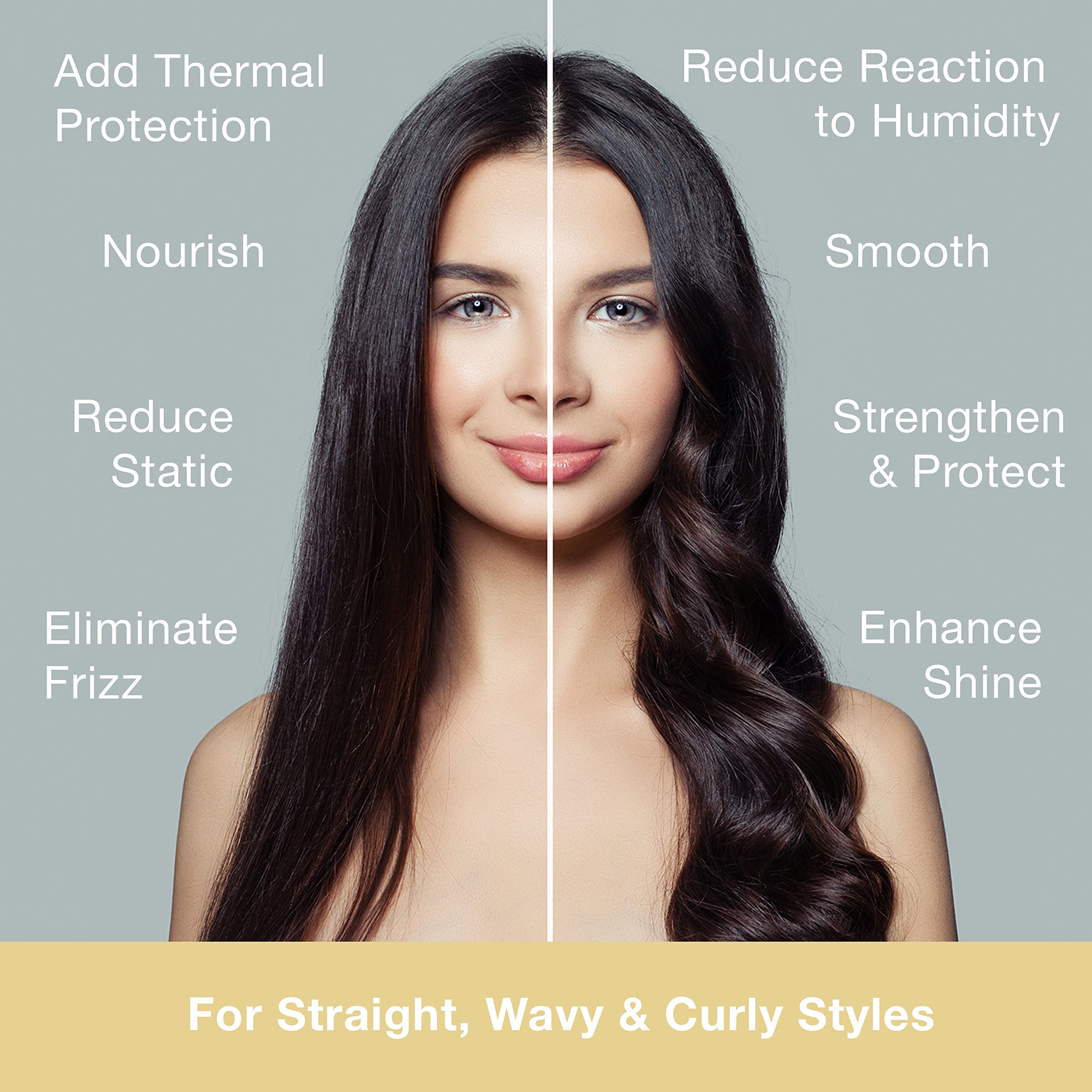 Xtend Keratin Replenishing Calming Balm - Smoothing & Curling Hair Treatment for Frizz Control | Collagen-Infused Formula Repairs Dry, Damaged Hair (8.5 Oz) | Perfect for Daily Styling, Blowouts & Heat Protection