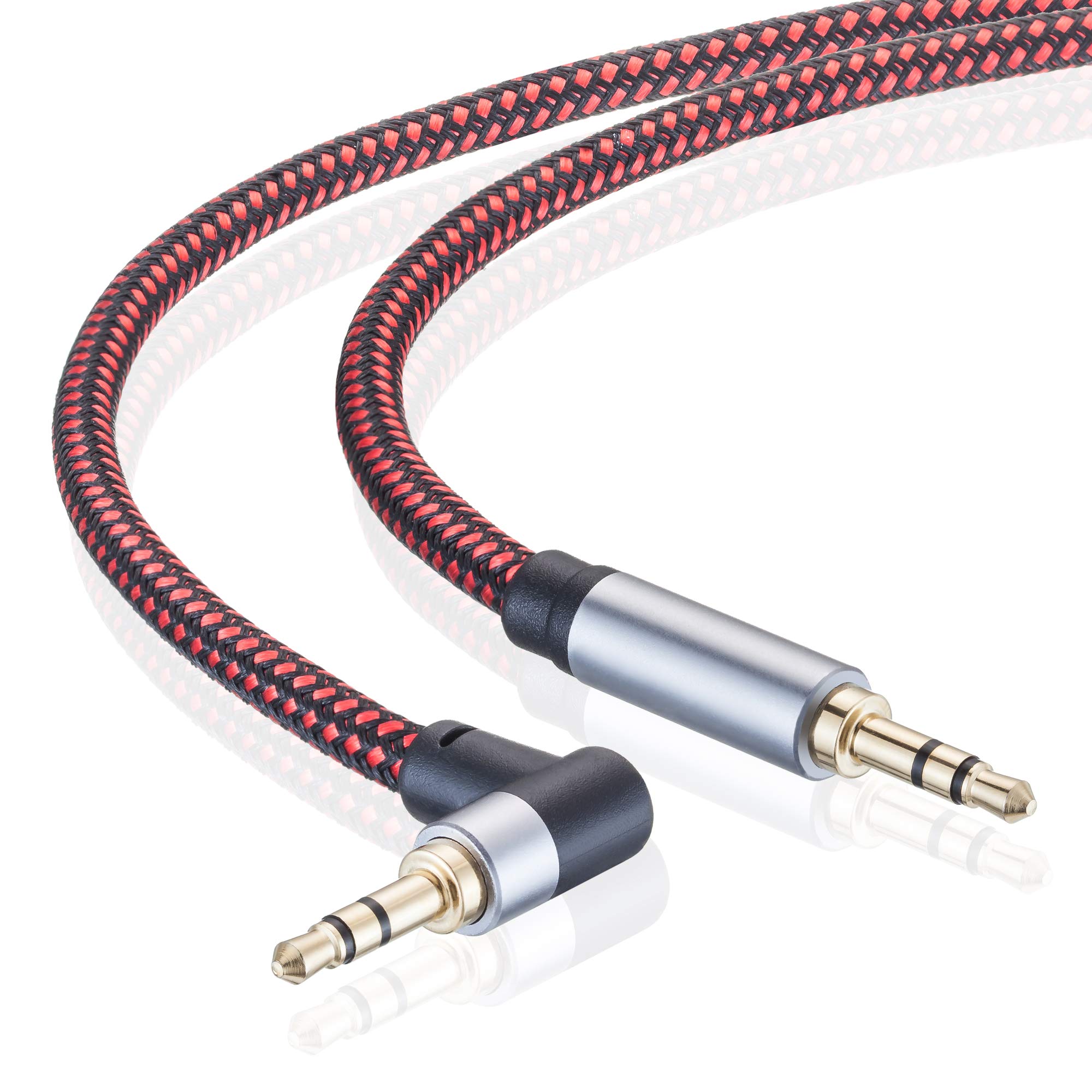 3.5mm Audio Cable 6m - 90 Degree Right Angle Aux Cable for iPhone, Smartphones, Car Stereo, Home Audio - High-Quality 3.5mm Auxiliary Cord for Music, Gaming & Portable Speakers (6 Meters)