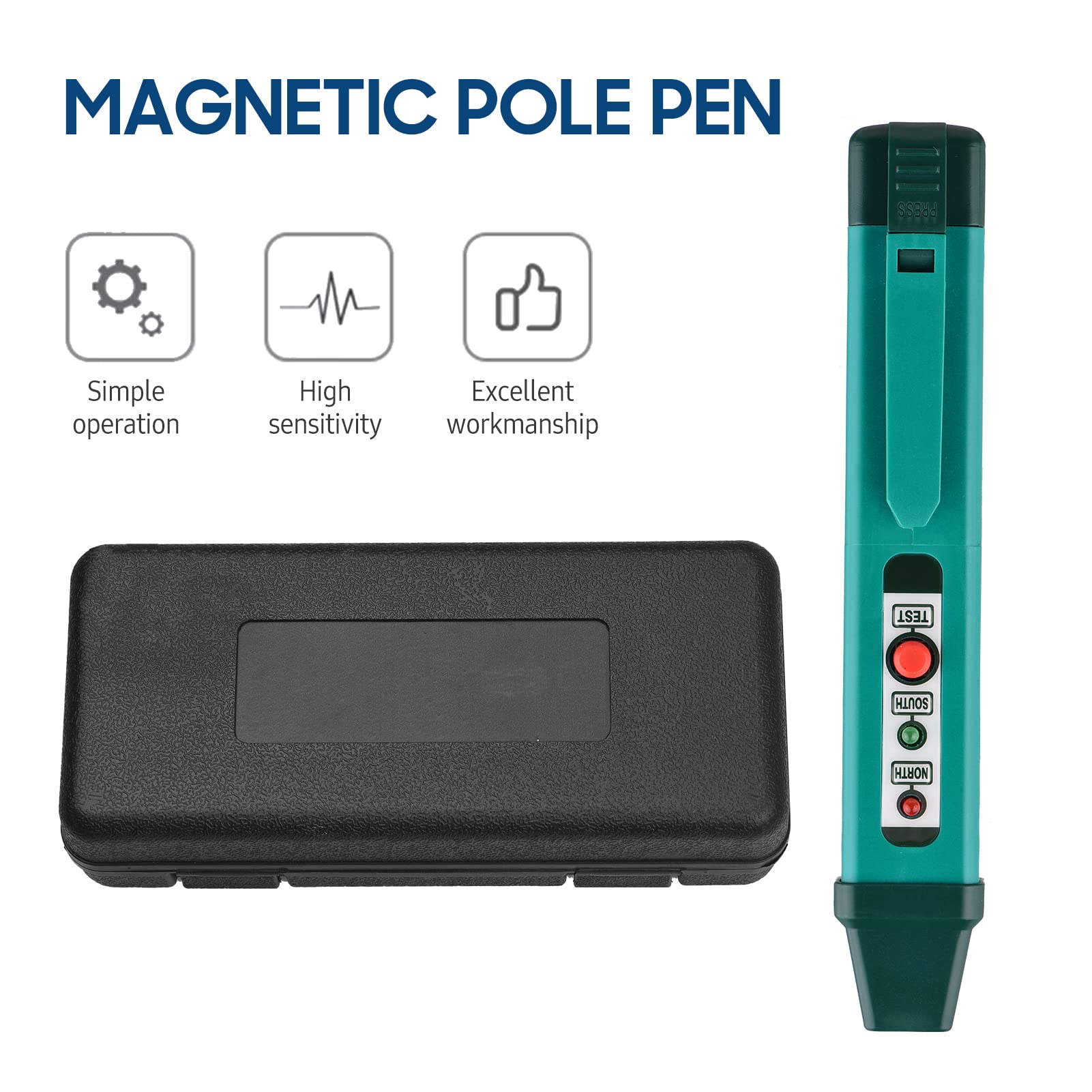 Magnetic Pole Pen - North South Pole Tester Tool for Identifying Magnet Field Polarity | Mini Magnetic Detector for Science Labs, DIY Projects & Industrial Use