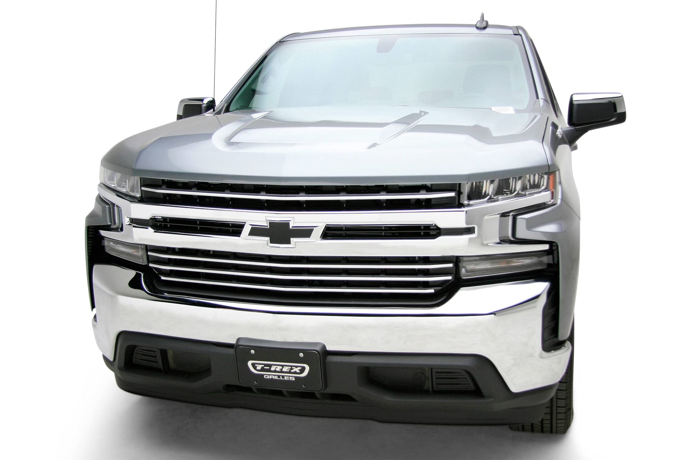 2019-2022 Chevy Silverado 1500 Trail Boss RST LT Billet Grille - Brushed Horizontal Round 4-Piece Overlay (PN#6211233) | Fits Non-Camera Models | Upgrade Your Truck's Front End Style