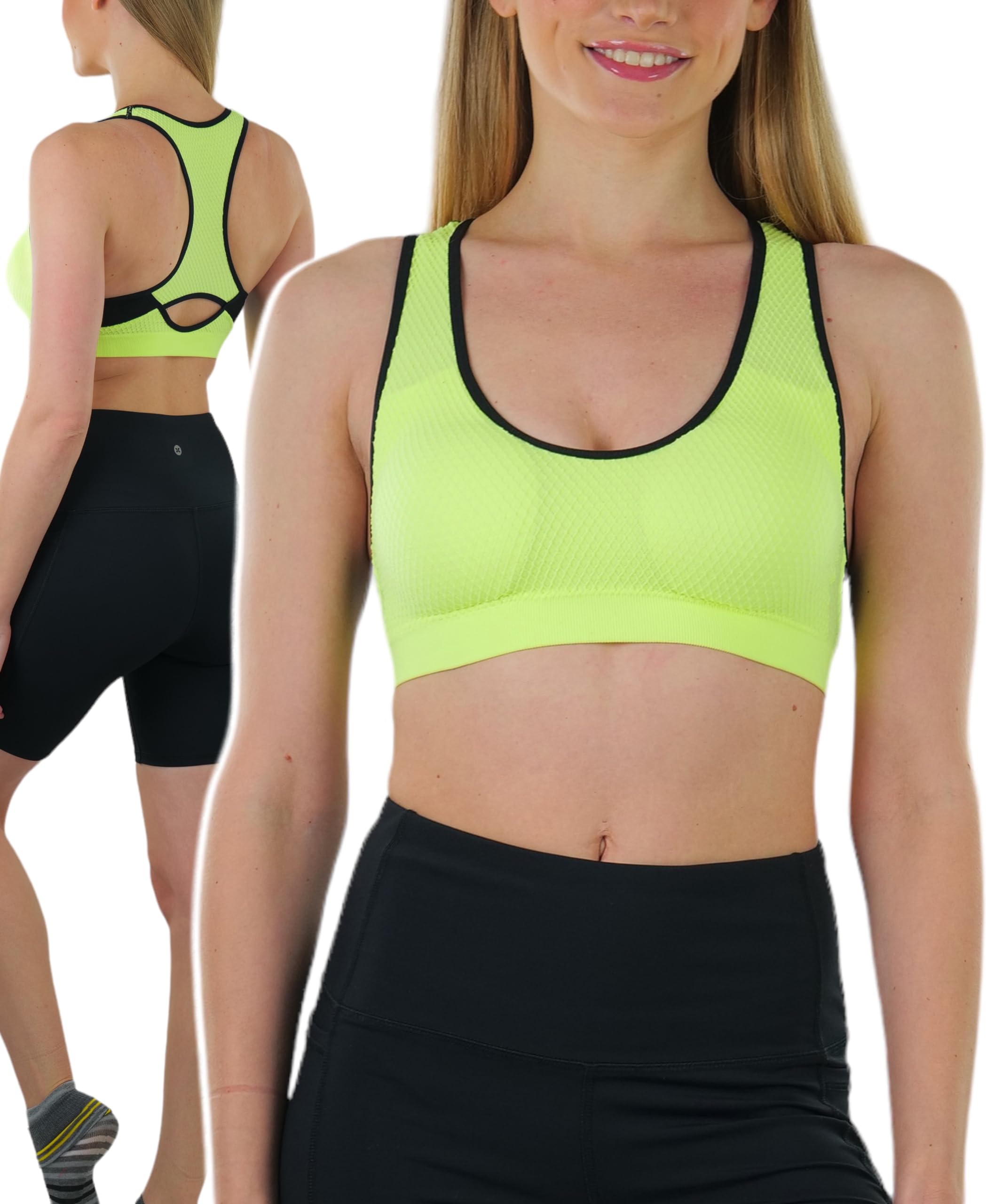 ToBeInStyle Women’s Seamless Supportive Wire-Free Sports Bras & Bralettes - Comfortable Yoga, Gym & Lounge Wear for Active Women