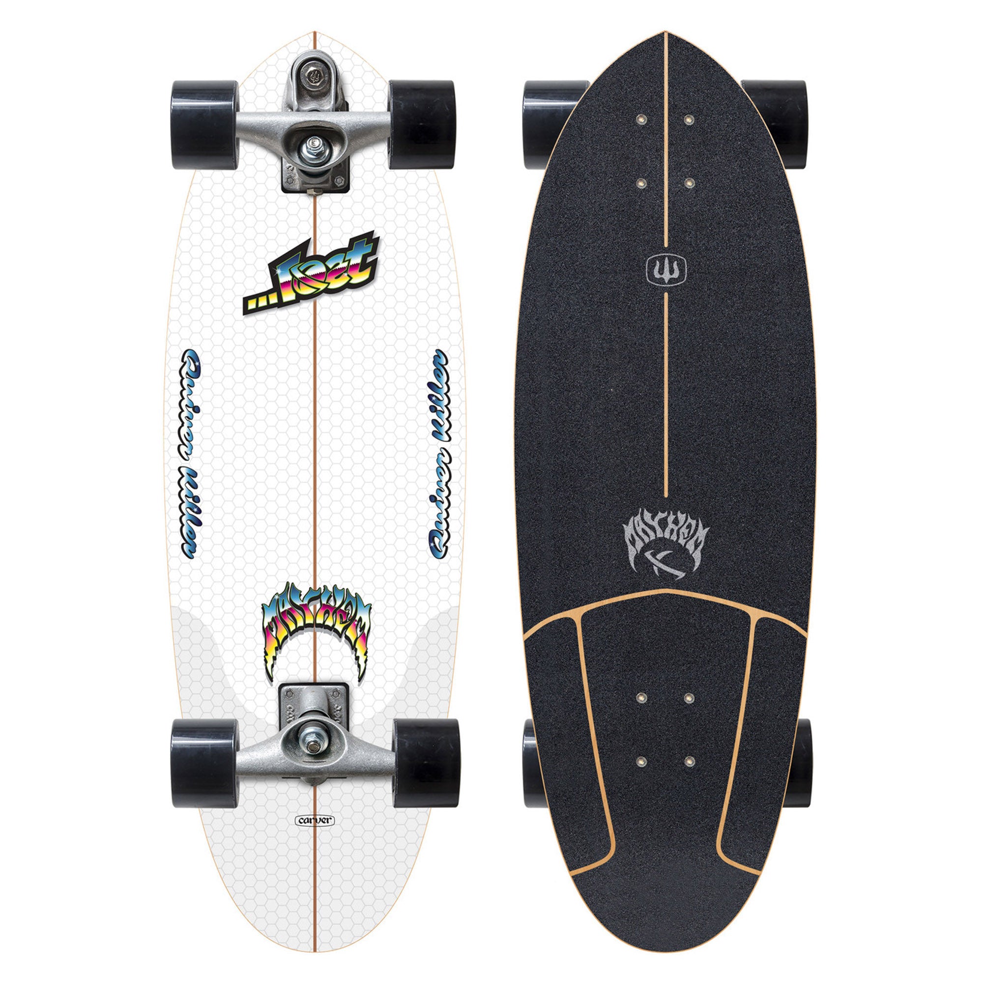 Carver C7 Lost Quiver Killer 32 Surfskate Complete - Premium Surf Training Skateboard for Adults & Teens - Perfect for Surf Training, Carving & Cruising on Streets & Sidewalks