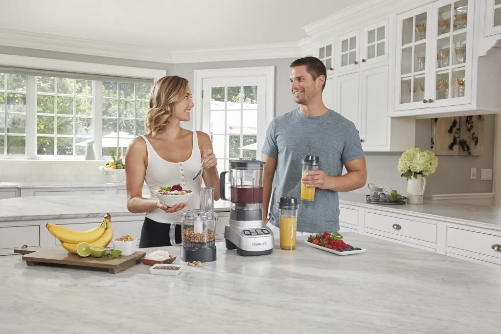 Cuisinart BFP-650 1 HP Blender and Food Processor, 3-Cup Capacity, Silver - Perfect for Smoothies, Sauces, and Food Prep in Your Kitchen