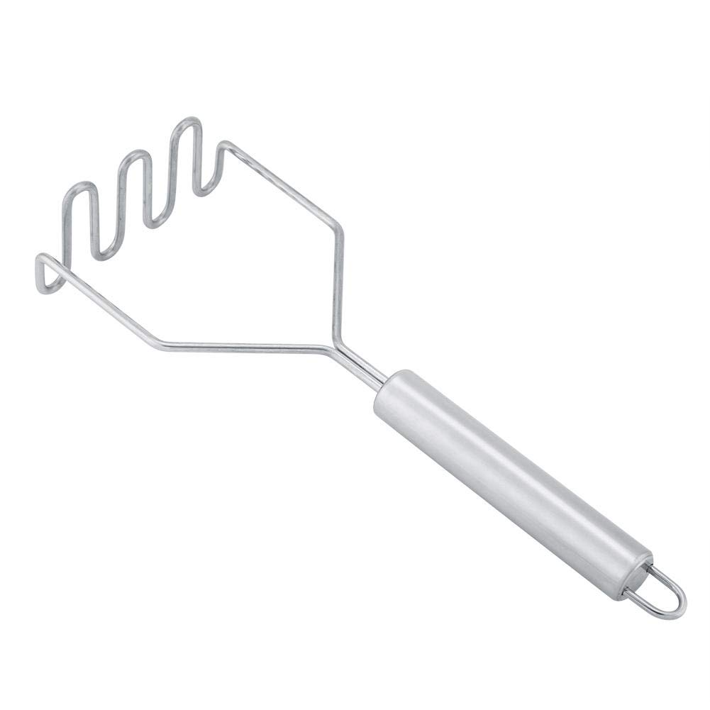 FTVOGUE Stainless Steel Potato Masher - Heavy Duty Kitchen Tool for Mashing Potatoes, Vegetables & Fruits - Perfect for Making Puree, Baby Food & Baking - Ideal for Home Cooking & Professional Kitchens