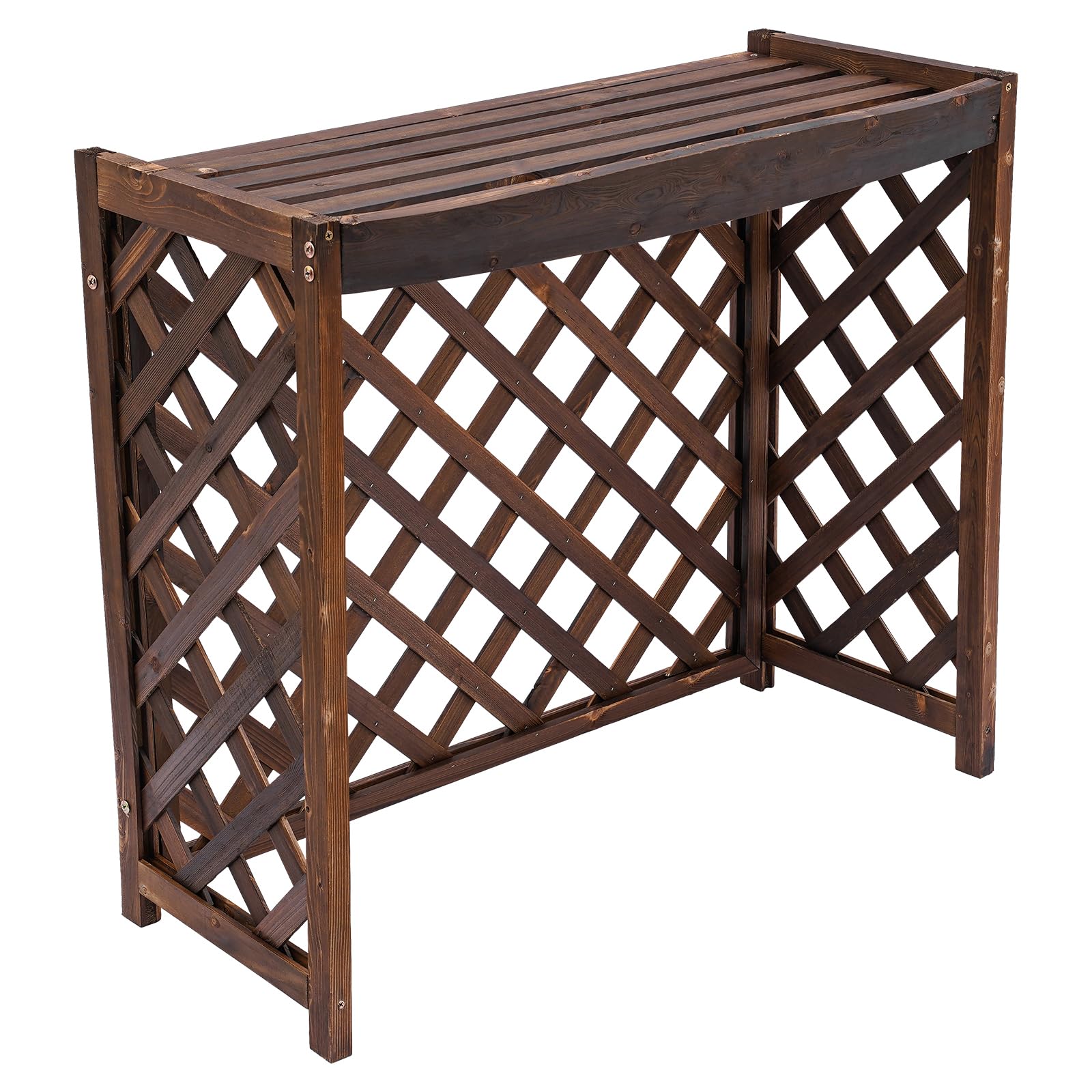 Wooden Air Conditioner Cover Fence - Outdoor AC Unit Privacy Screen for Home & Garden - Durable Weatherproof Decorative Fence for Backyard, Patio, and Side Yard Protection