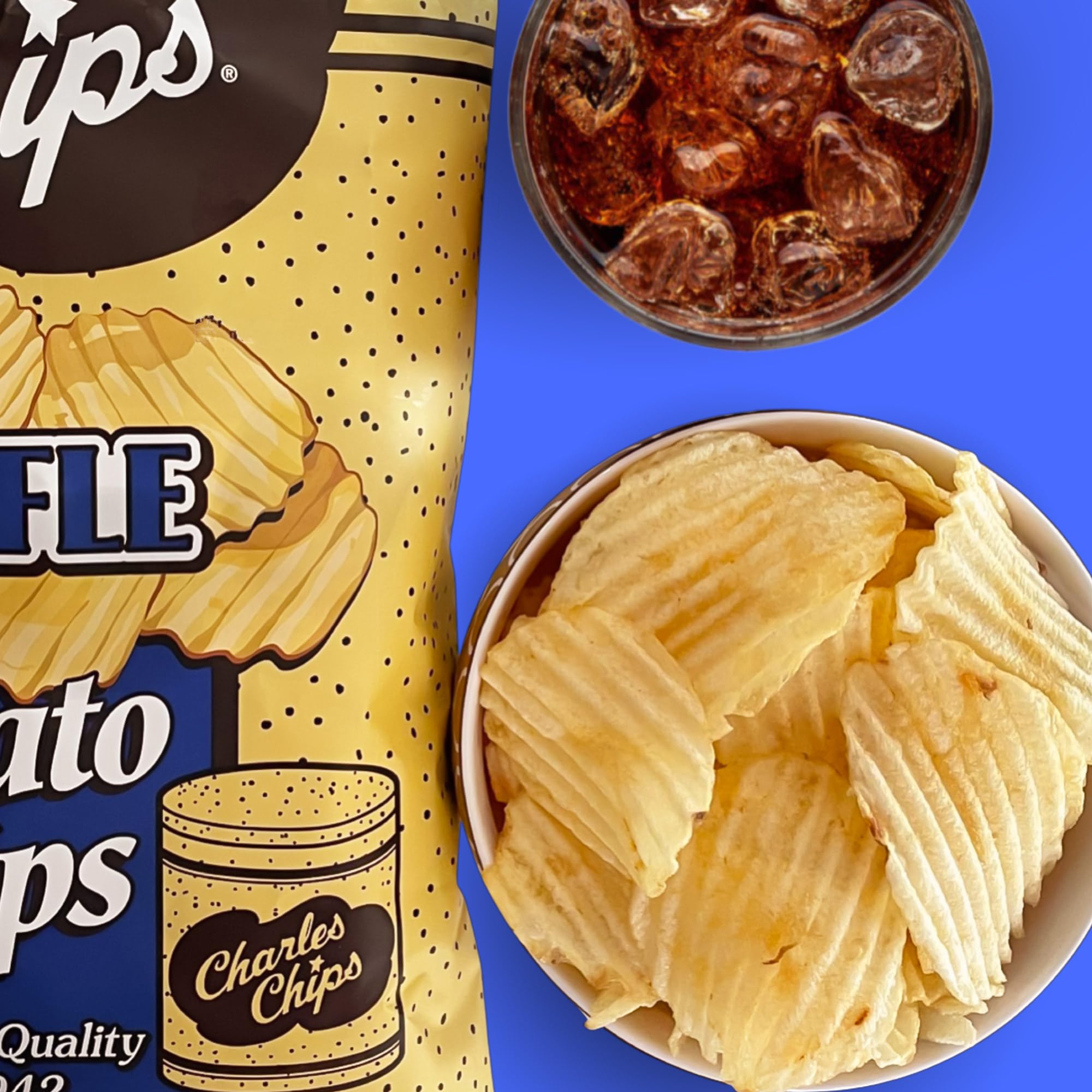 Crunchy Waffle Potato Chips - 5 Pack | Gluten-Free Snacks for Parties, Picnics & Movie Nights | Perfect for Dipping with Salsa or Guacamole