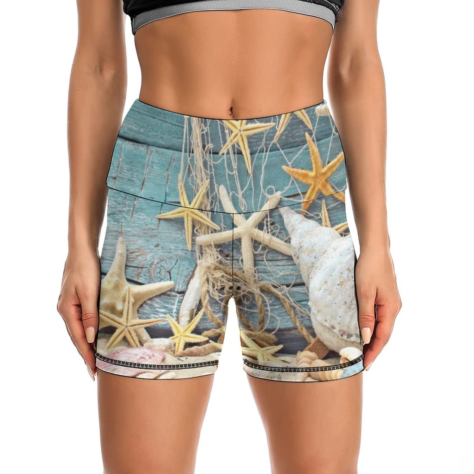 JZDACH High Waist Yoga Shorts for Women - Tummy Control Workout Shorts, Running & Biker Shorts for Home Gym, Yoga, Cycling & Lounge Wear