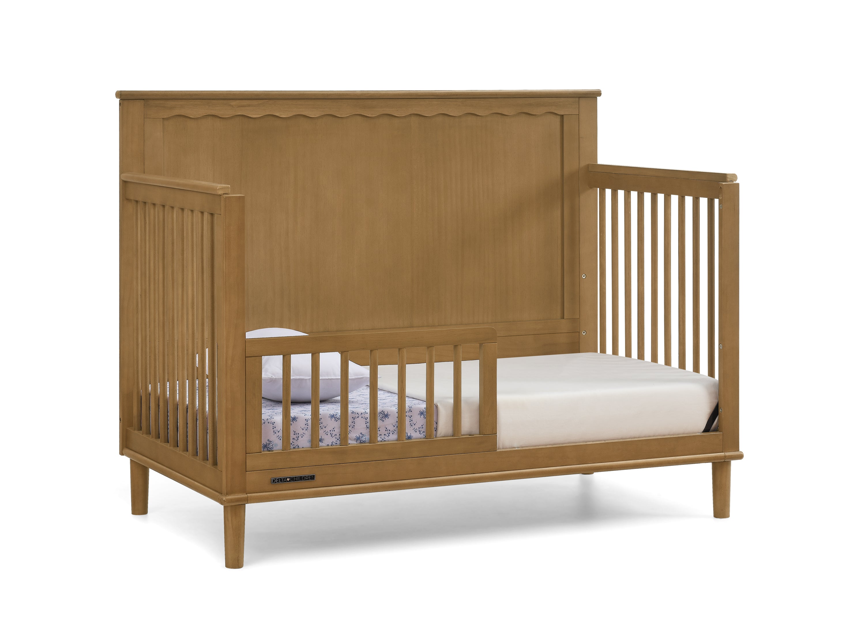 Penelope 6-in-1 Convertible Baby Crib - Toddler Bed with Mattress | Nursery Furniture for Boys & Girls | Perfect for Small Spaces & Growing Families