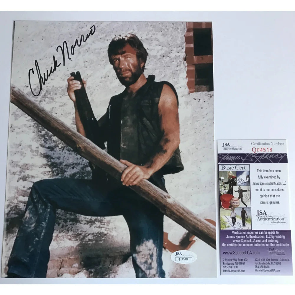 Chuck Norris Signed 8x10 Photo with JSA COA - Authentic Lone Wolf McQuade Autograph - Perfect for Movie Memorabilia Collectors and Action Film Fans
