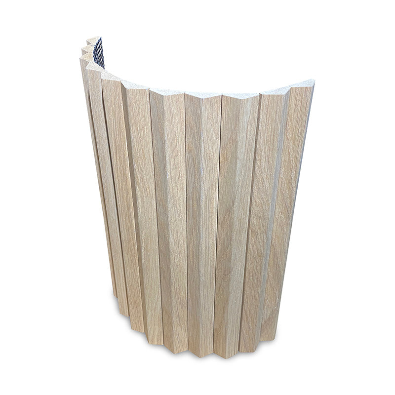 WOODFLEX Flexible Wooden Slat Wall Panel - Natural Oak Veneer - 2700mm x 600mm Triangle Design - Modern Acoustic Room Divider for Home & Office Decoration
