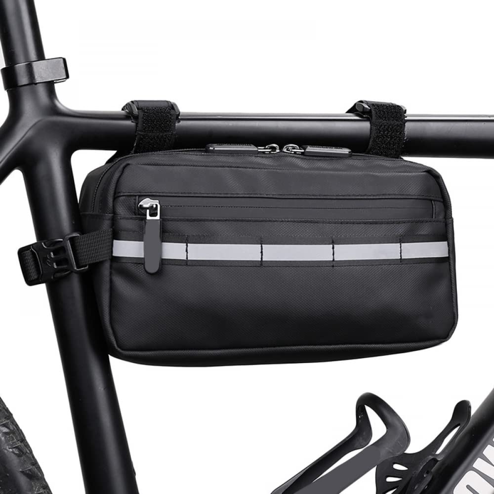 MengK Waterproof Multi-Function Bike Handlebar Bag - Front Bicycle Storage Pouch for Cycling, Commuting & Outdoor Adventures - Perfect for Phone, Keys & Essentials