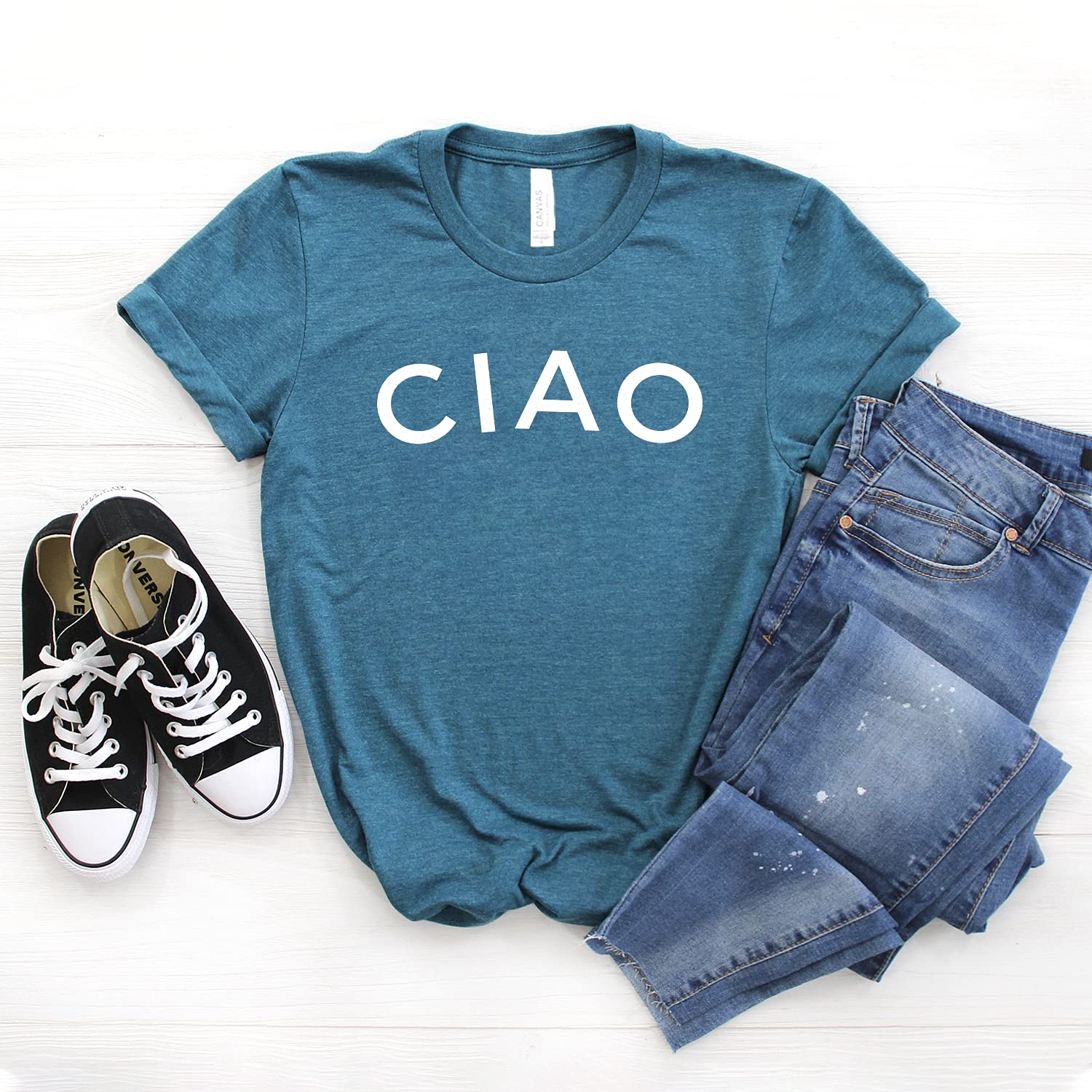 Ciao Shirt - Italian Graphic Tee - Rome Italy Travel Souvenir - Unisex Softstyle T-Shirt - Perfect for Travel, Gifts & Casual Wear