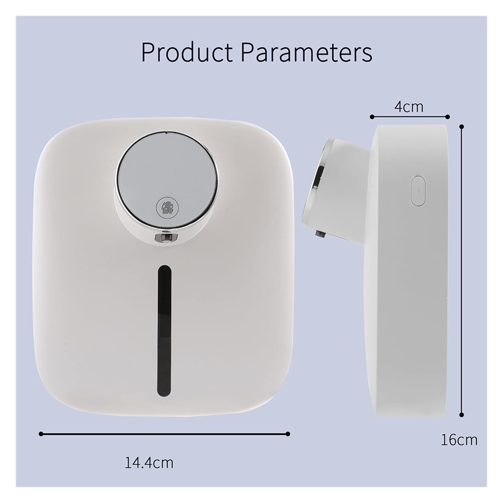 Smart USB Rechargeable Automatic Foam Soap Dispenser - Touchless Wall Mount Hand Wash Machine for Home, Kitchen & Bathroom (Blue) - Hygienic & Portable Digital Display Liquid Soap Dispenser for Families & Offices
