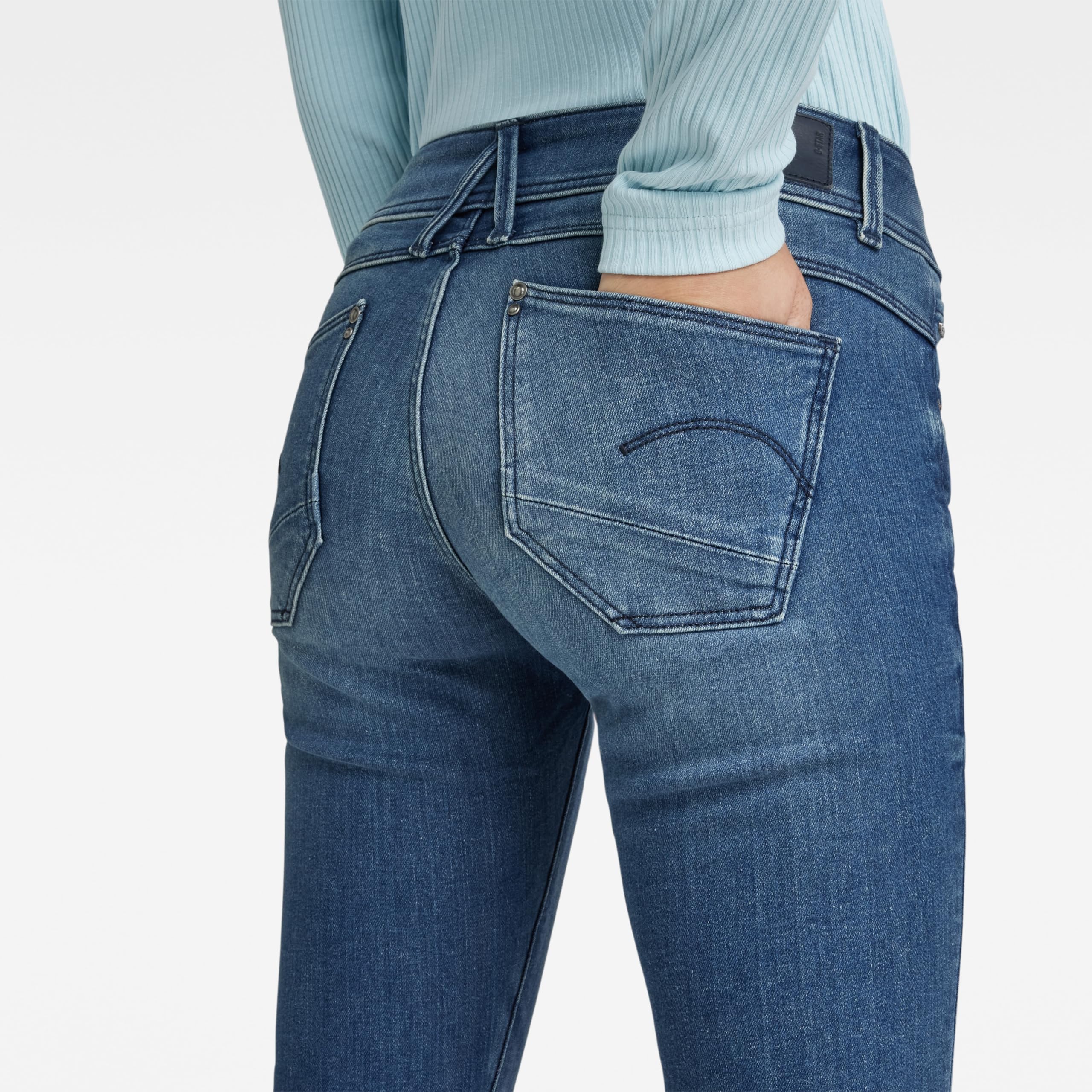 G-STAR Women's Lynn Mid Rise Skinny Fit Jeans - Stretch Denim Pants for Everyday Comfort | Perfect for Work, Casual Outings & Date Nights