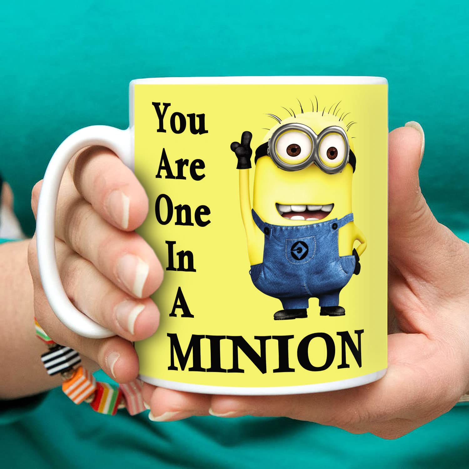 One in A Minion Ceramic Coffee Mug - 330ml Funny Minions Themed Cup for Kids, Friends, Birthday & Holiday Gifts - Perfect for School, Office, or Home Use