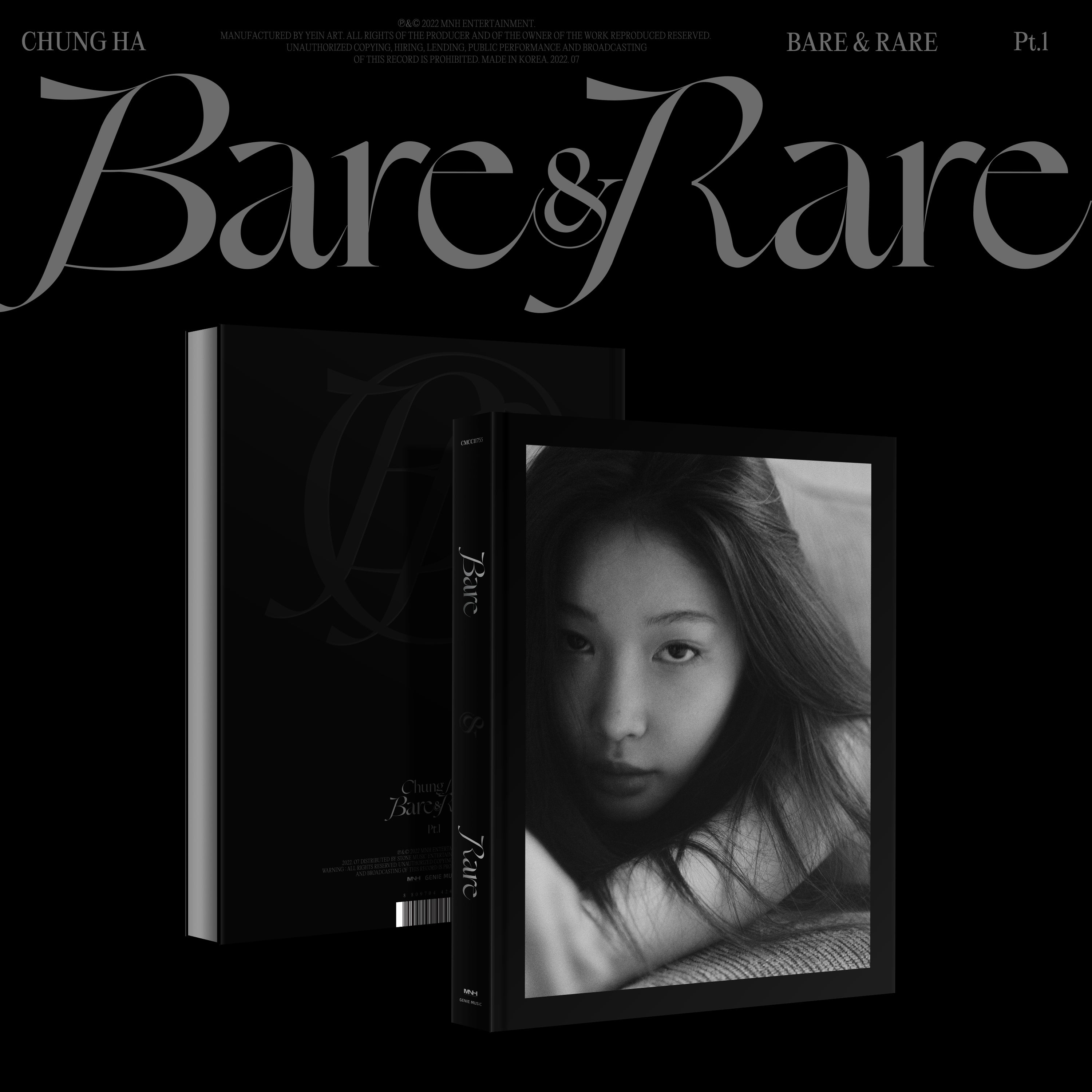 CHUNG HA 2nd Album 'BARE & RARE PT.1' - Kpop Music CD + Photobook - Perfect for Kpop Fans Collection & Gift Giving