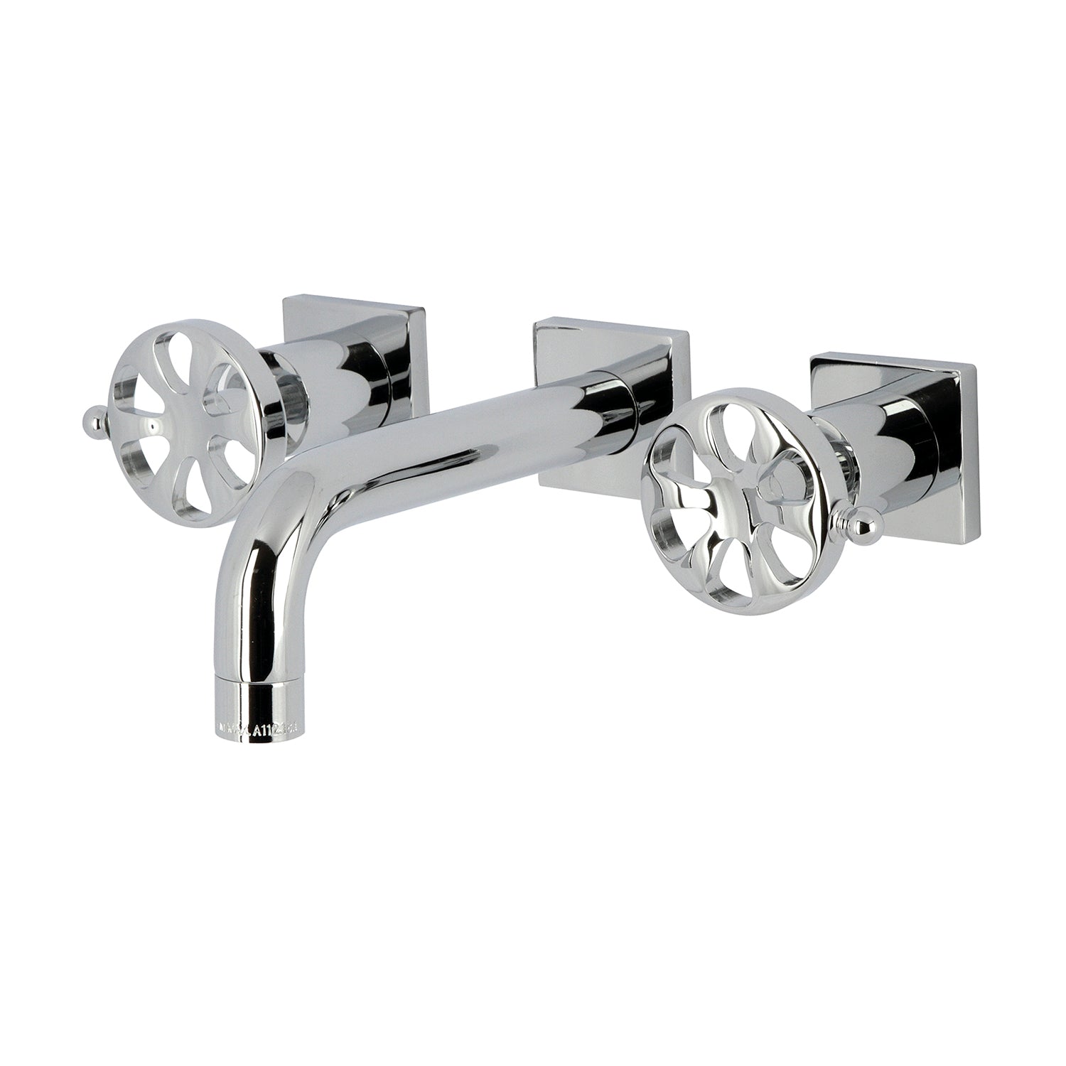 Belknap KS6121RX 3-Hole Wall Mount Bathroom Faucet with Double Handles in Polished Chrome - Perfect for Modern Bathroom Renovations and Spa-Like Showers