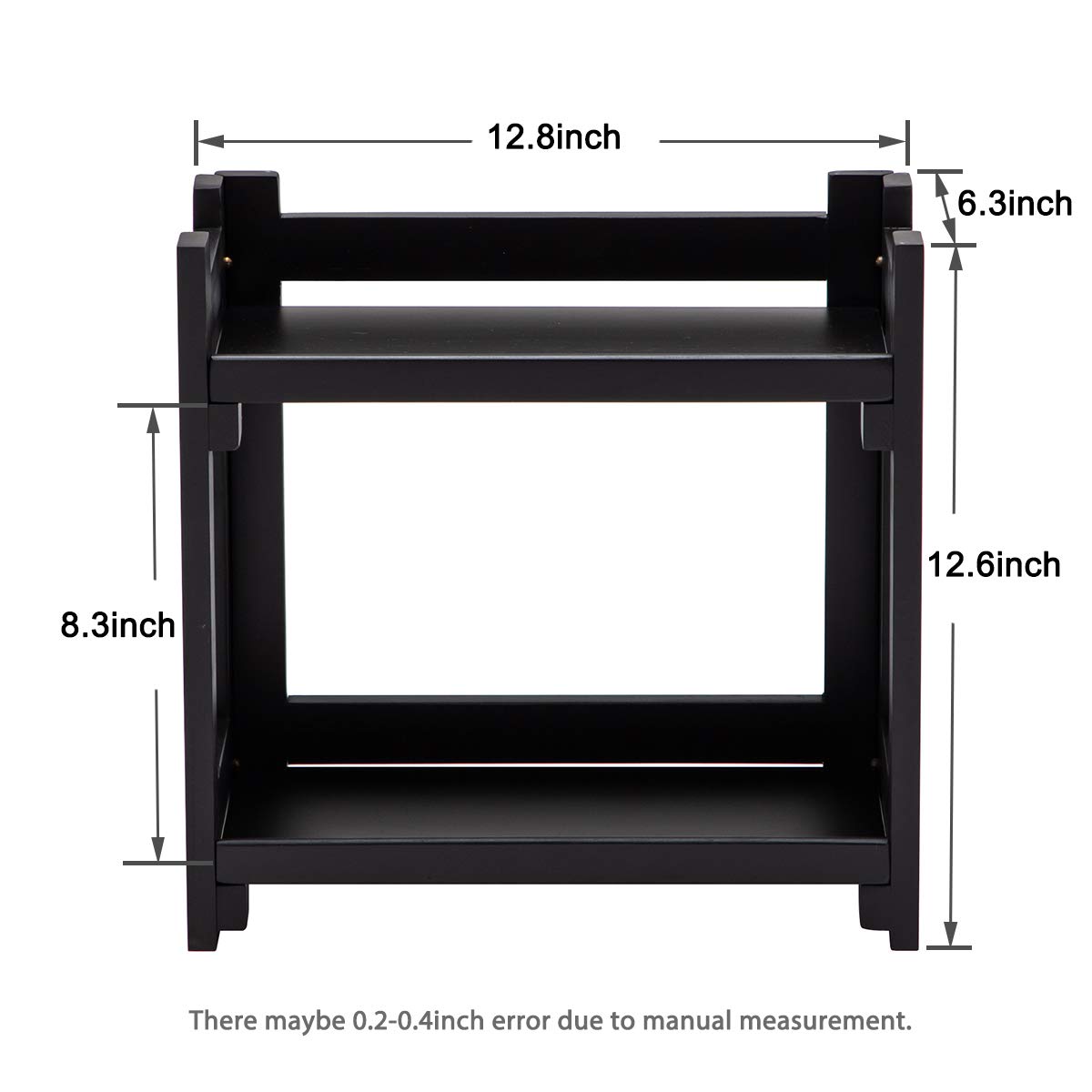 GOBAM Black Bamboo Cosmetic Organizer - Multi-Functional Vanity Makeup Storage with Drawers for Bathroom Countertop | No Tools Assembly, Space-Saving Design | Perfect for Bedroom Dresser, Travel & Gift Giving