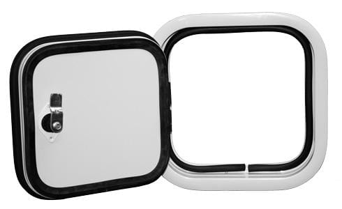 Arctic Tern Cargo Door 300x300mm Side Hinge - Heavy Duty Aluminum Alloy RV Camper Van Accessory for Overlanding & Off-Road Adventures | Perfect for Storage Compartments & Outdoor Gear Organization