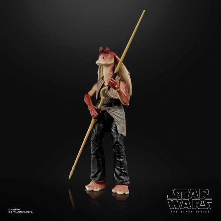 Star Wars The Black Series Deluxe Jar Jar Binks 6-Inch Action Figure - Collectible Toy for Fans & Display, Perfect for Gifts & Movie Night Decor