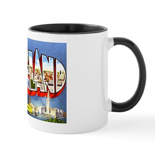 White/Black Inside - Cleveland Ohio Greetings Mug
