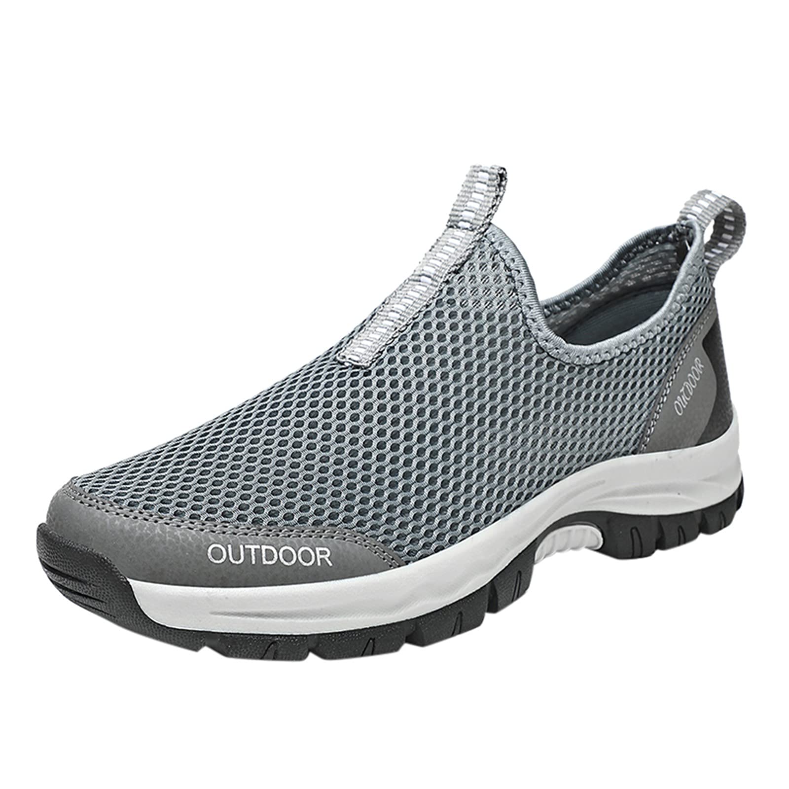 FAJIA Men's Slip-On Sneakers - Breathable Mesh Casual Shoes with Soft Cushioned Sole for Walking, Running & Outdoor Activities - Perfect for Gym, Work & Daily Wear