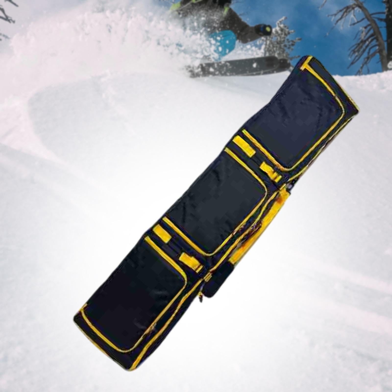 **Premium Wheeled Ski & Snowboard Bag for Adults - Heavy-Duty Protective Travel Case with Handle & Backpack Straps - Perfect for Air Travel, Mountain Trips & Snowboarding Gear Storage**