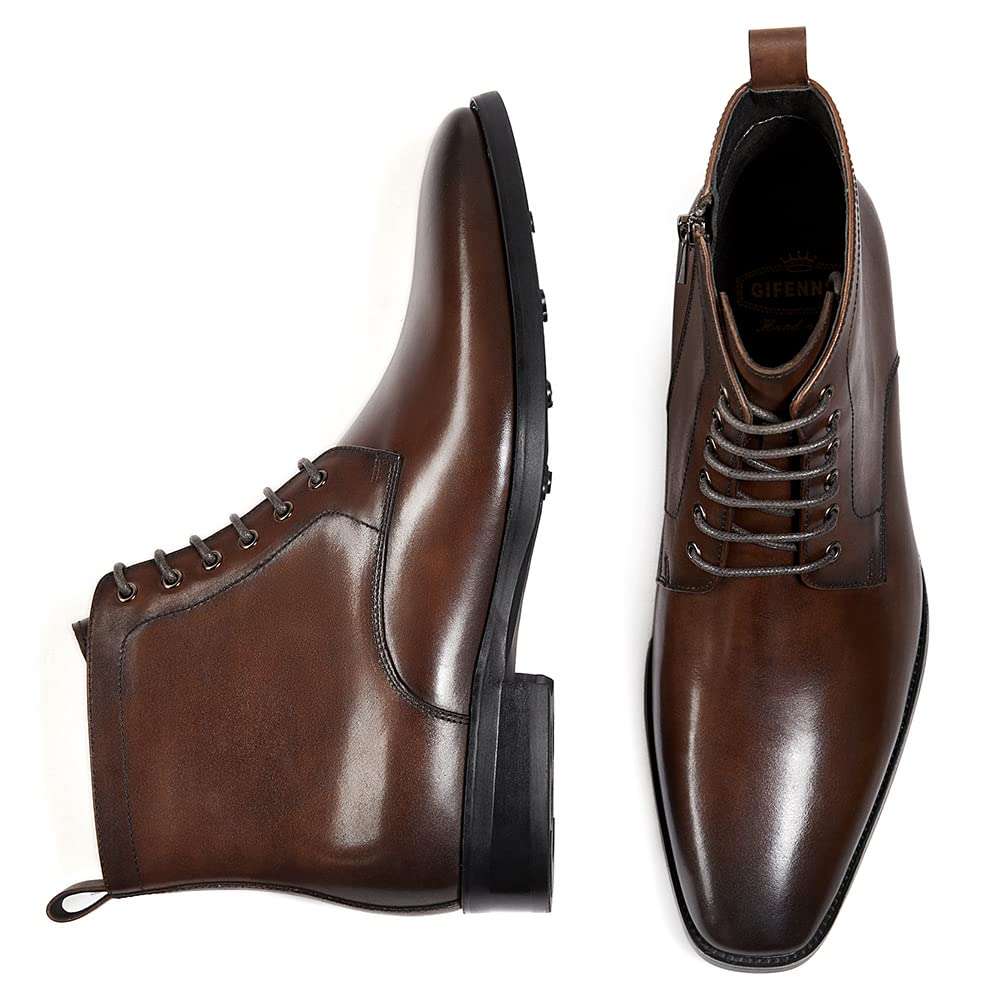 Men's Leather Chukka Boots - Stylish Dress Chelsea Boots for Men | Oxford Casual & Formal Shoes for Work, Office & Everyday Wear