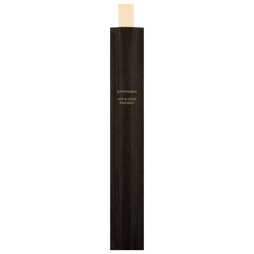 Premium Natural Bamboo Twin Chopsticks with Paper Sleeve - 8.25 Inch, 100 Count Bulk Pack - Eco-Friendly Disposable Utensils for Asian Cuisine, Sushi, Takeout & Home Dining