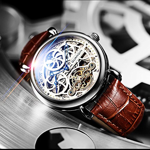 Carlien Luxury Tourbillon Automatic Mechanical Watch for Men - Antique Big Dial, Sapphire Crystal, Waterproof - Perfect for Business, Formal Events & Collectors