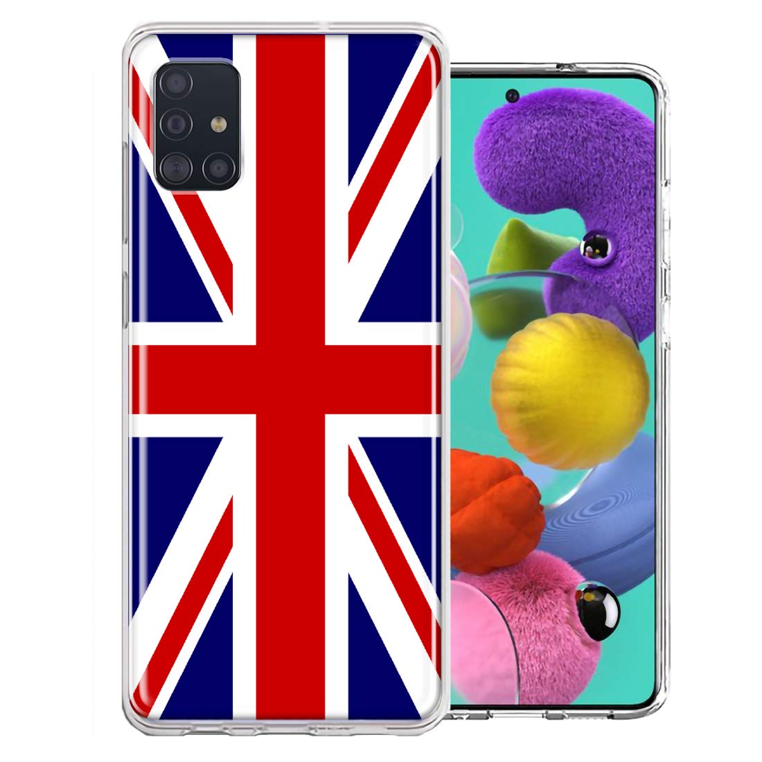 Samsung Galaxy A51 Phone Case - British Flag Design Double Layer Protective Cover | Durable & Stylish for UK England Users | Perfect for Daily Use, Travel & Gifts