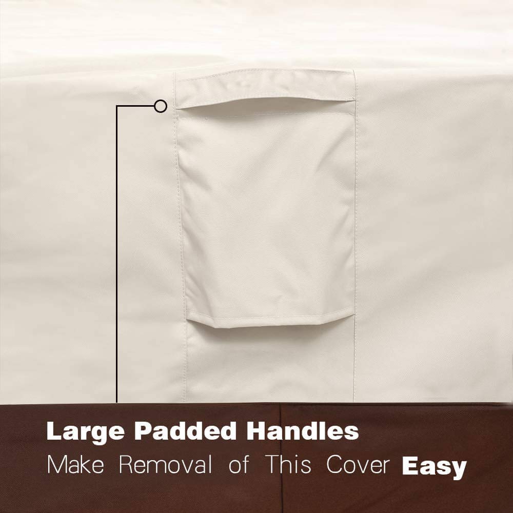 **Vailge Heavy Duty Waterproof Patio Chair Covers (2-Pack, Small) - Beige & Brown Outdoor Furniture Protectors for Lounge Deep Seats - Ideal for Lawn, Garden, and Backyard Use**