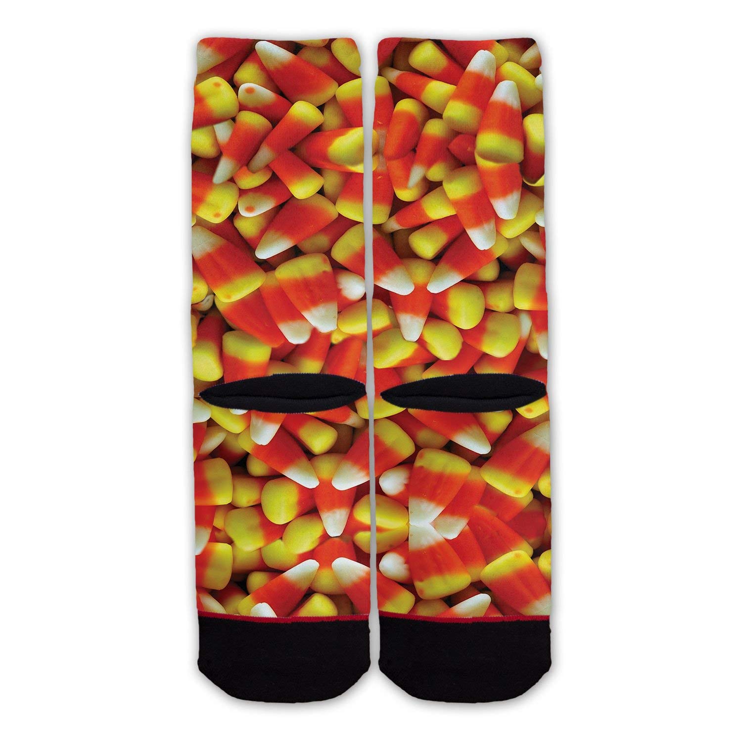Candy Corn Halloween Fashion Socks - Fun & Comfortable Knee High Socks for Women & Teens - Perfect for Costumes, Parties, and Fall Outfits
