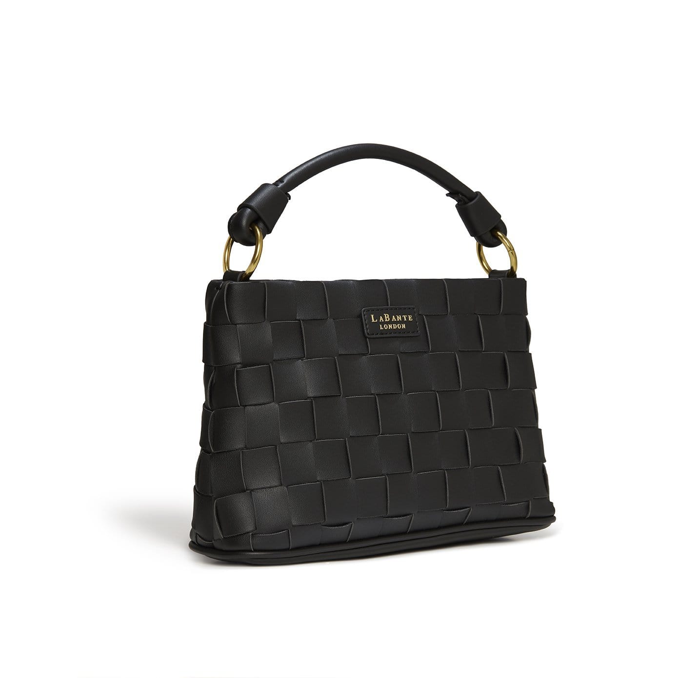 Baby Bella Woven Vegan Leather Crossbody Bag for Women | Black | Stylish & Lightweight Purse for Everyday Use, Travel & Shopping