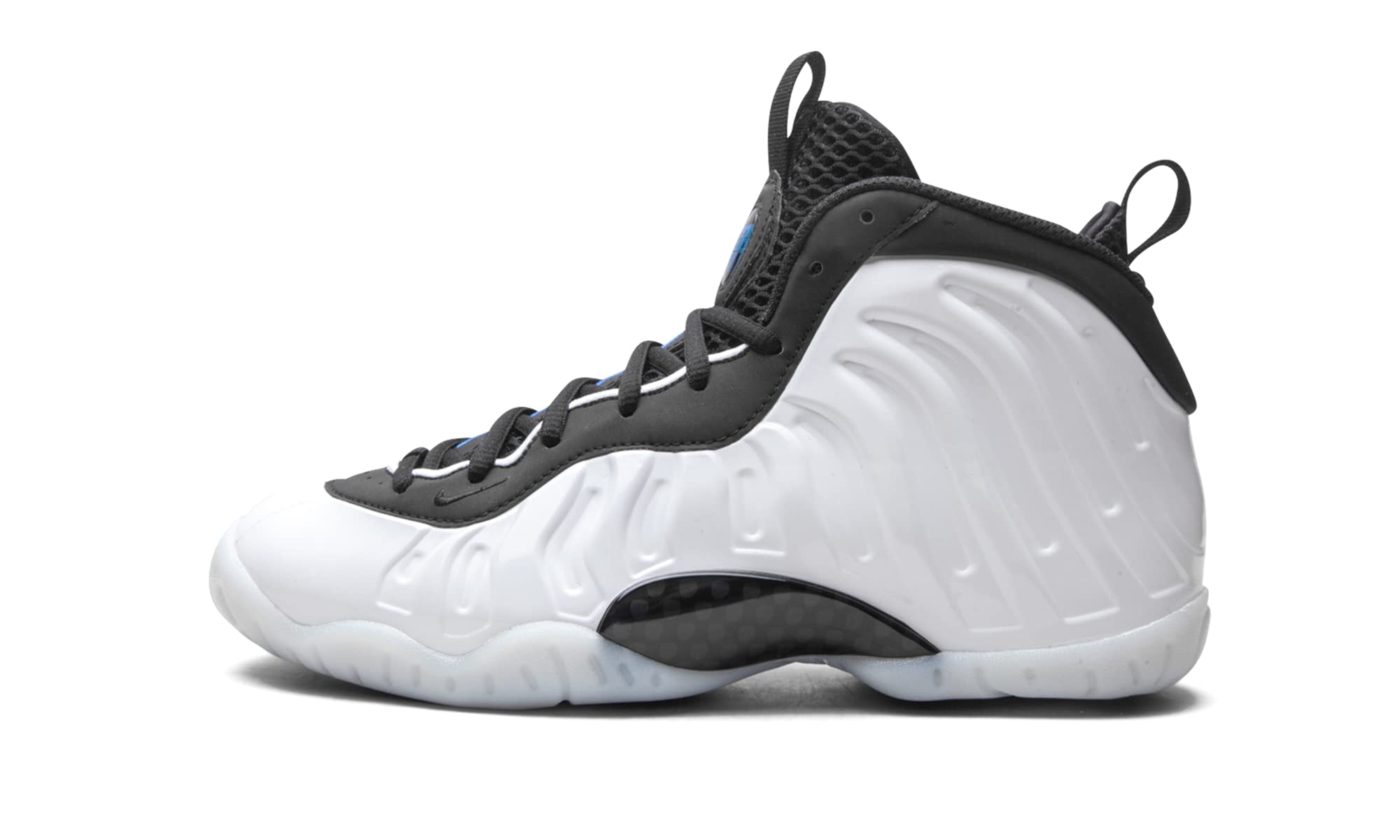 Nike Little Foamposite One White Black Blue Basketball Shoes for Kids - CZ2548-100 | Perfect for School Sports, Playground & Casual Wear