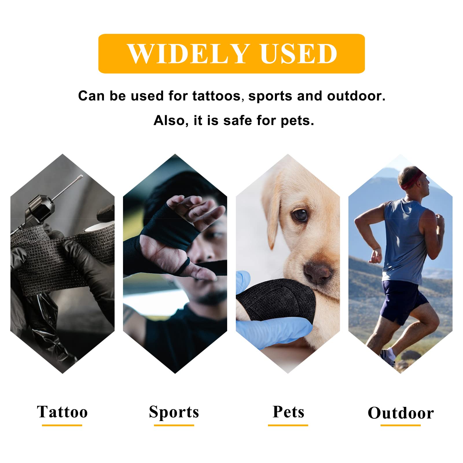 Ruicoo 4pcs Disposable Self-Adhesive Tattoo Grip Tape - 2