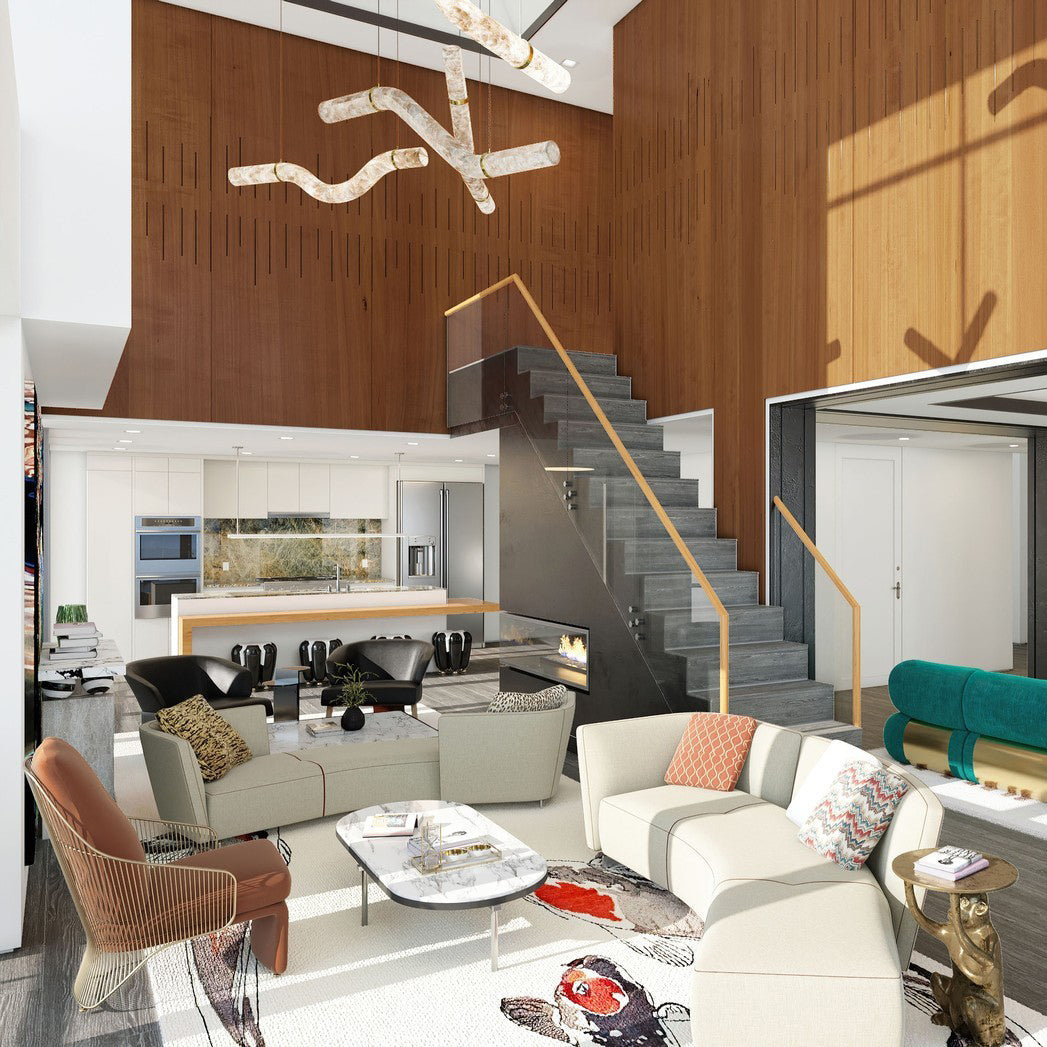 Modern Infinity Pendant Lamp - Adjustable Hanging Chandelier for Dining Room, Kitchen Island & Bedroom Lighting - Dimmable LED Ceiling Light Fixture with Unique Geometric Design